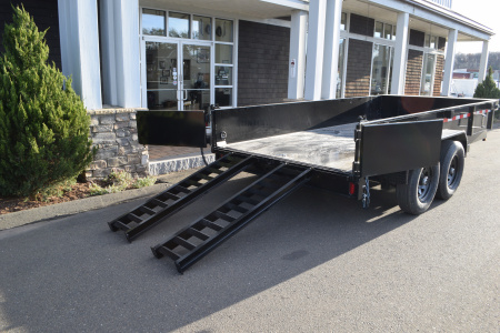 New Punch 6'11" x 14' Scissor Dump Trailer 14K