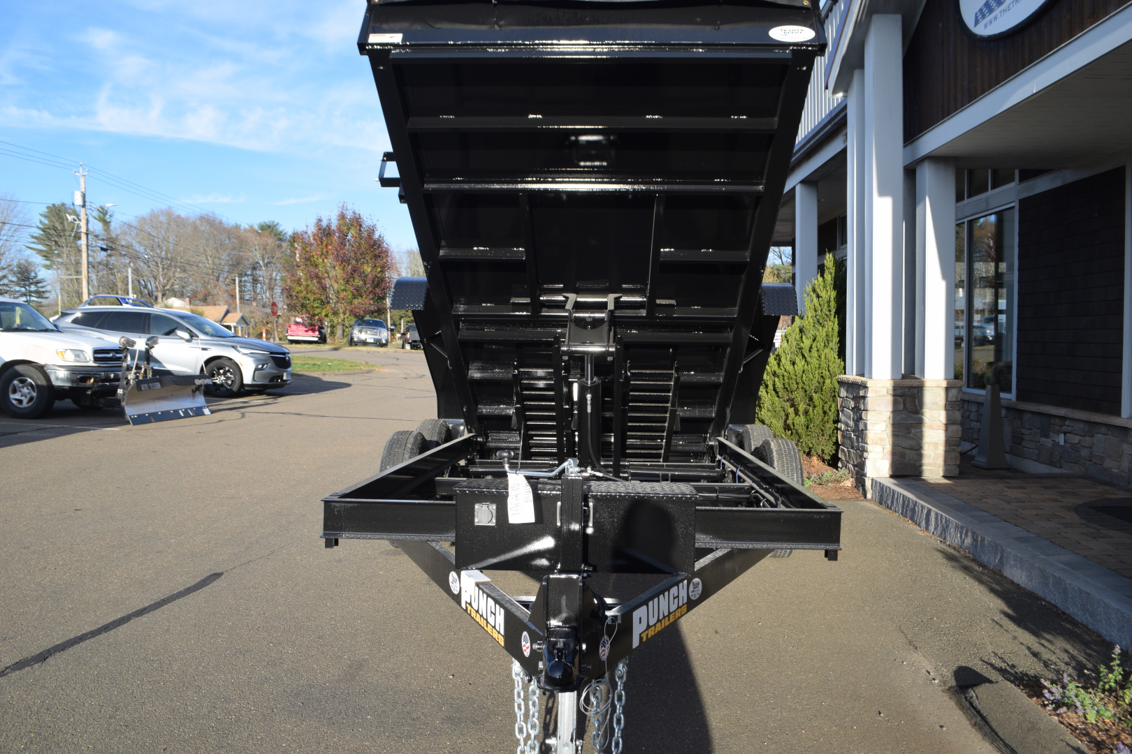 New Punch 6'11" x 14' Scissor Dump Trailer 14K