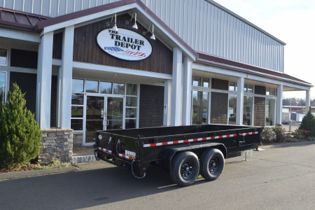 New Punch 6'11" x 14' Scissor Dump Trailer 14K