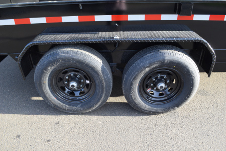 New Punch 6'11" x 14' Scissor Dump Trailer 14K