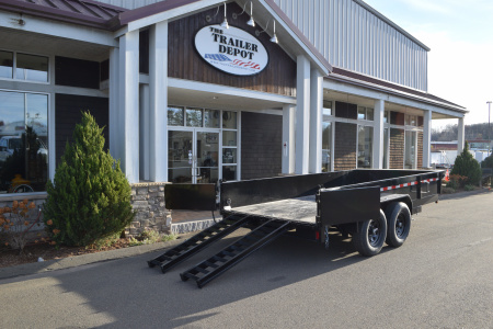 New Punch 6'11" x 14' Scissor Dump Trailer 14K