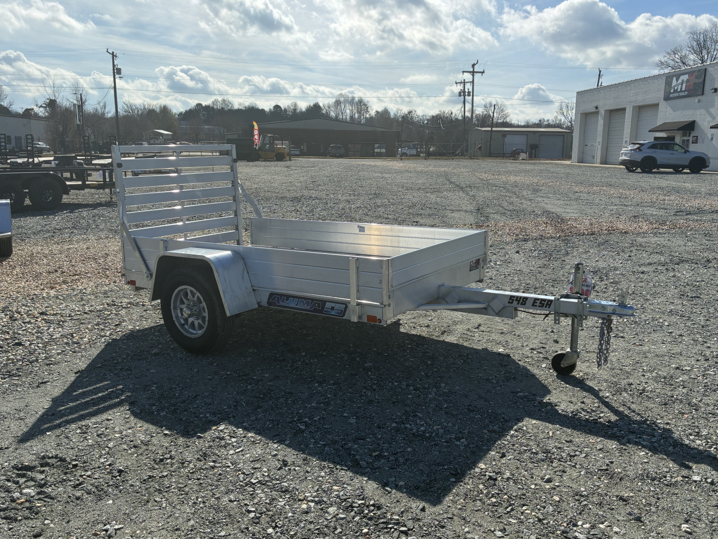 New 2026 Aluma 548 w/ 12" Solid Sides w/ Gate Utility Trailer