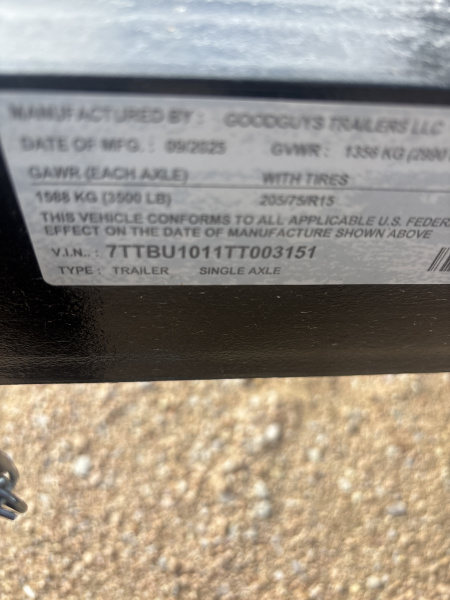 New 2026 Good Guys Trailers GATE Utility Trailer