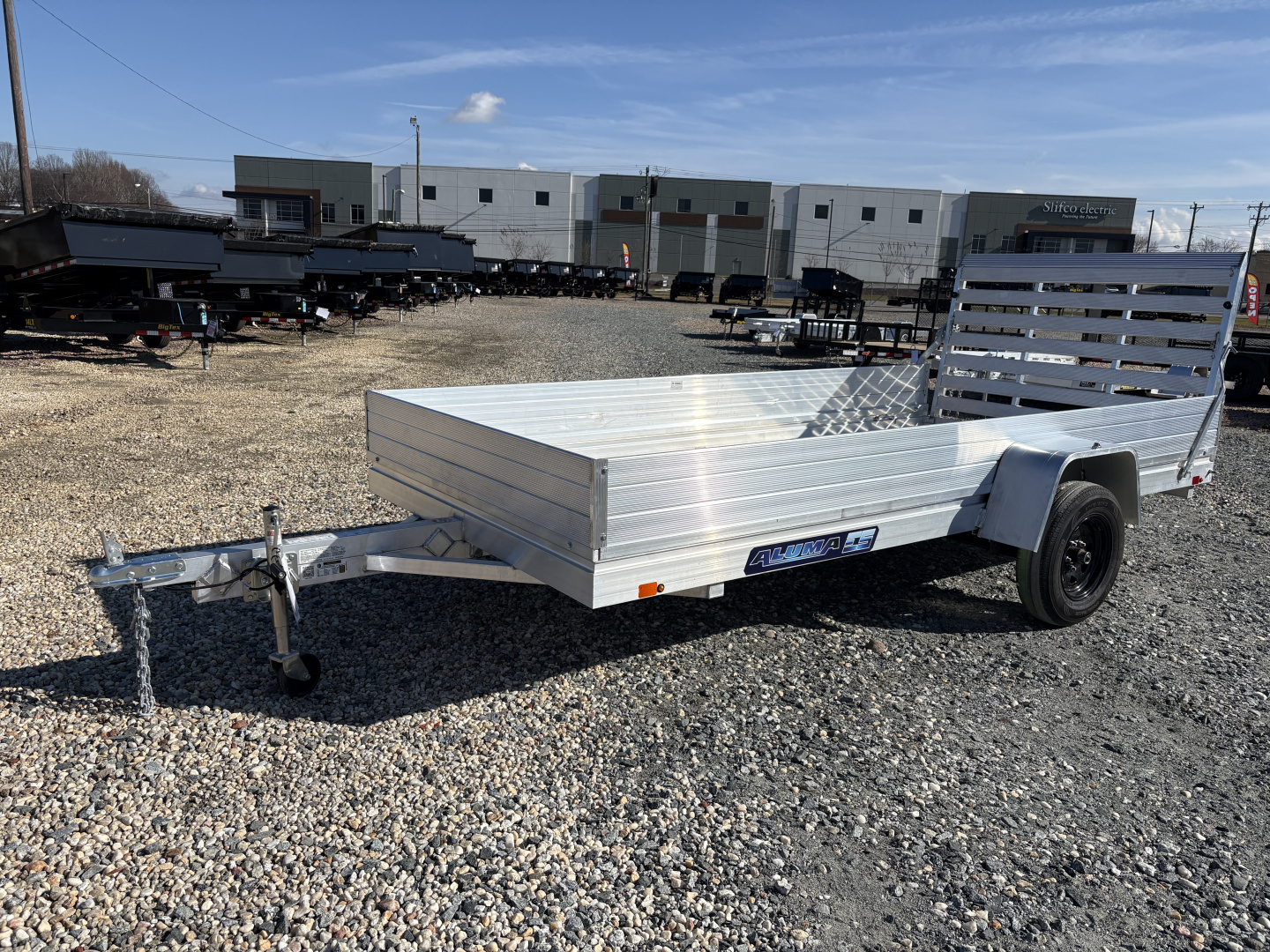New 2026 Aluma 6812H w/ 12" Solid Sides & Gate Utility Trailer