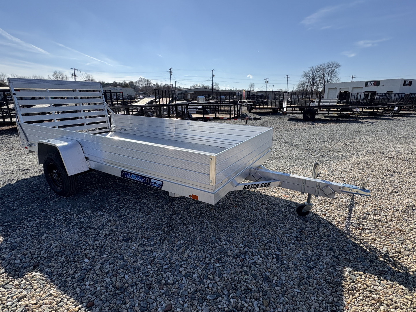 New 2026 Aluma 6812H w/ 12" Solid Sides & Gate Utility Trailer