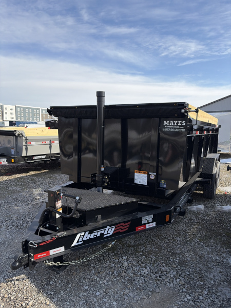 New 2026 Liberty Dump Trailer LD14K83X16B8TS 83x16 TA 44  SIDES (GVW:15400) MIDNIGHT BLACK