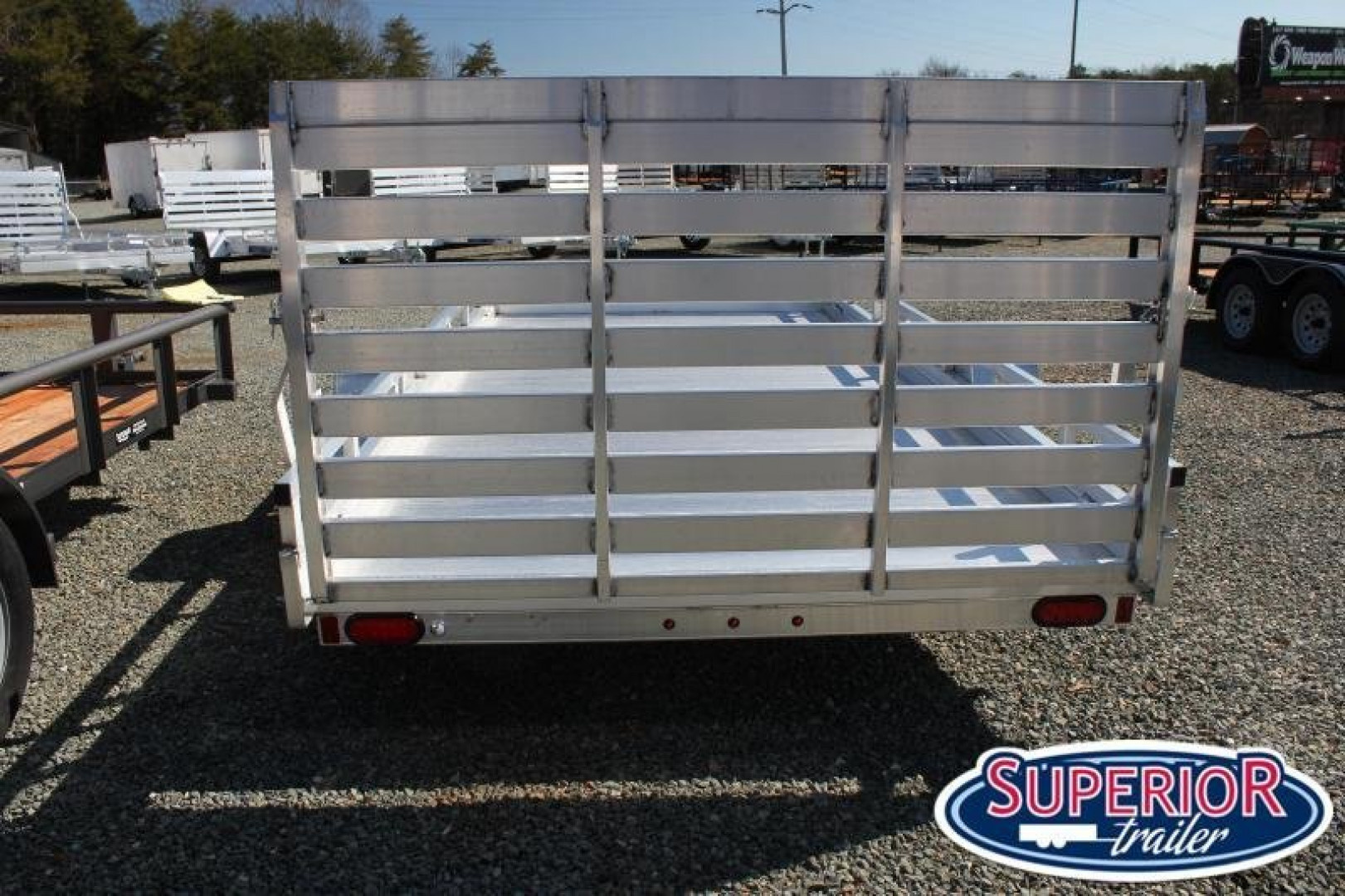 New 2026 Aluma 7814ES Utility Trailer w/ Rail Kit