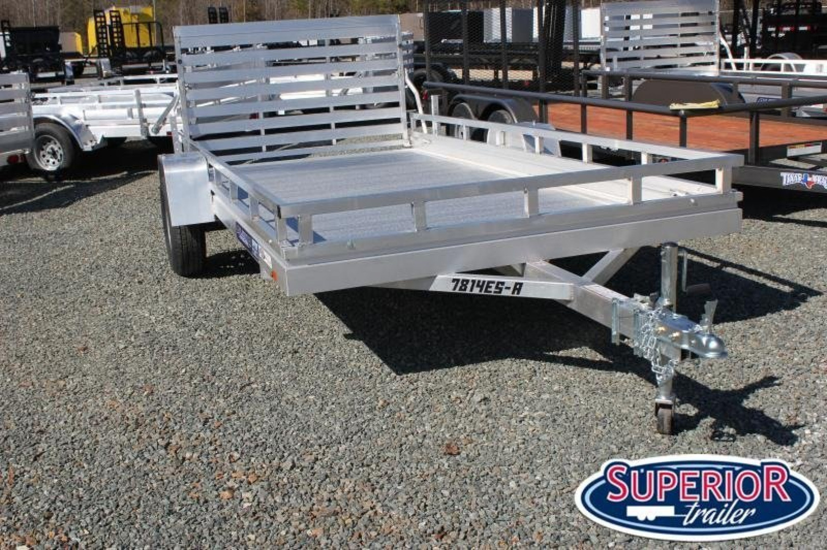 New 2026 Aluma 7814ES Utility Trailer w/ Rail Kit