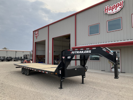 New 2026 PJ 102 x28' Gooseneck Deckover Hydraulic Tilt Trailer – T8