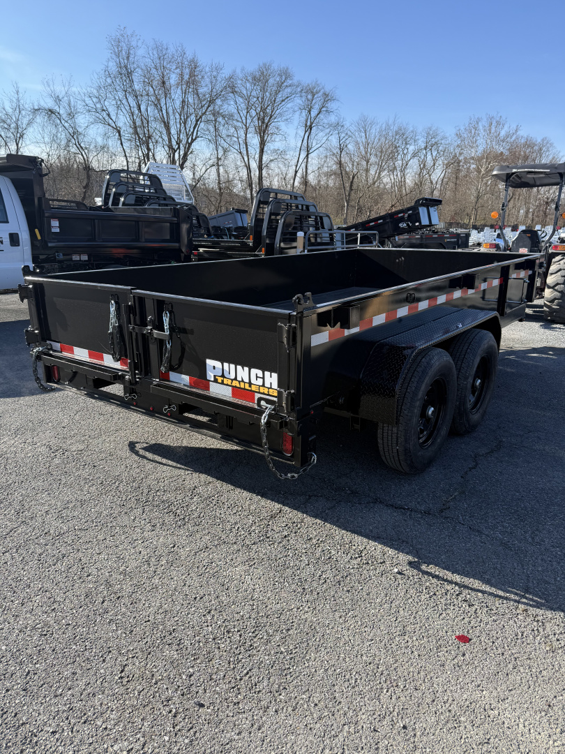 New 2026 Punch 82" x 14' Dump Trailer - 14K GVWR w/ Ramps
