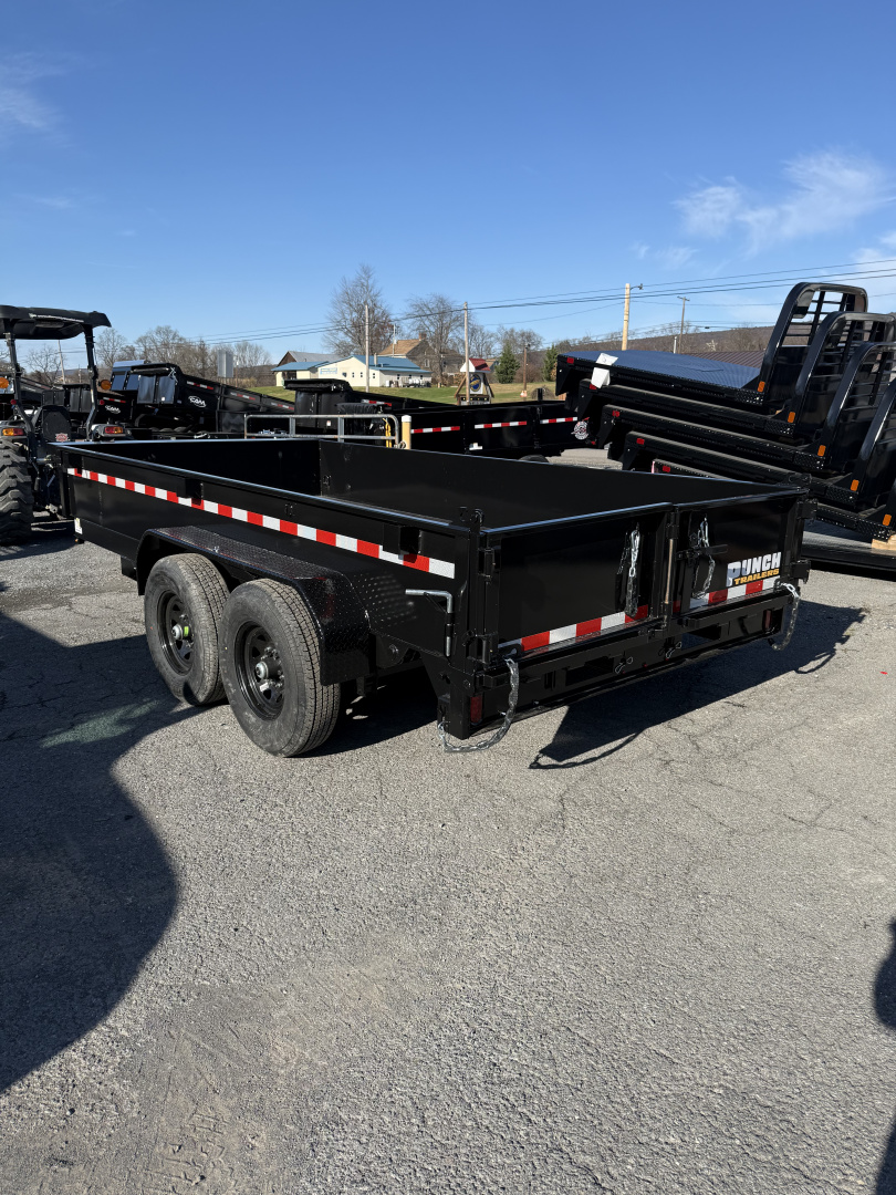 New 2026 Punch 82" x 14' Dump Trailer - 14K GVWR w/ Ramps