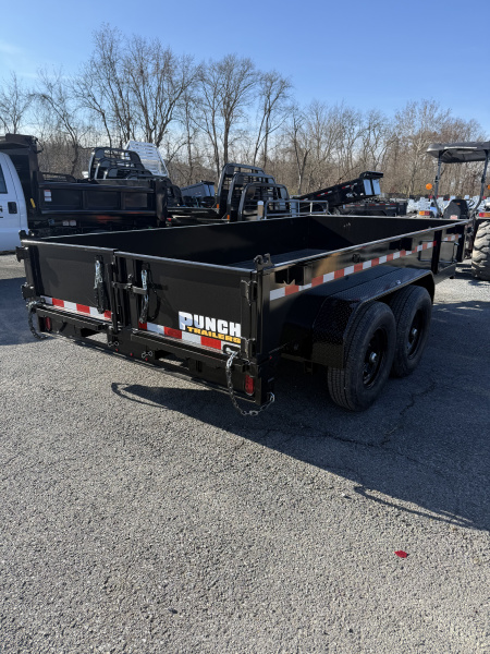 New 2026 Punch 82" x 14' Dump Trailer - 14K GVWR w/ Ramps