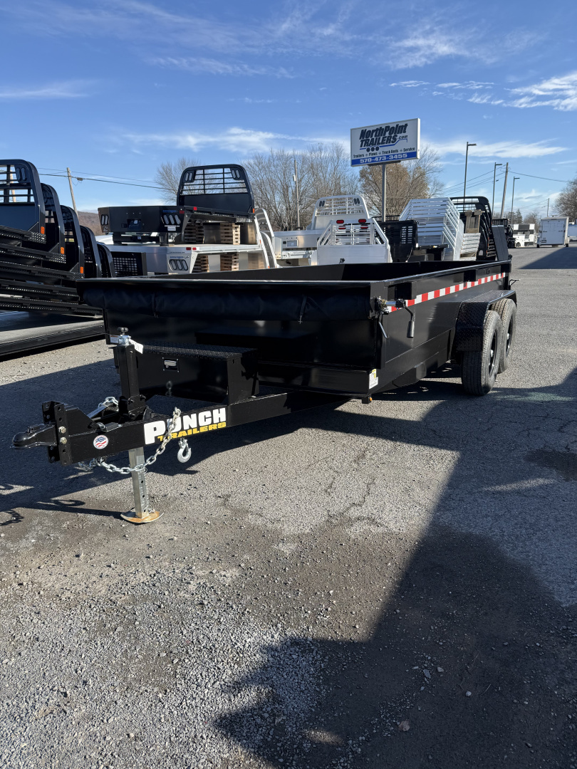 New 2026 Punch 82" x 14' Dump Trailer - 14K GVWR w/ Ramps