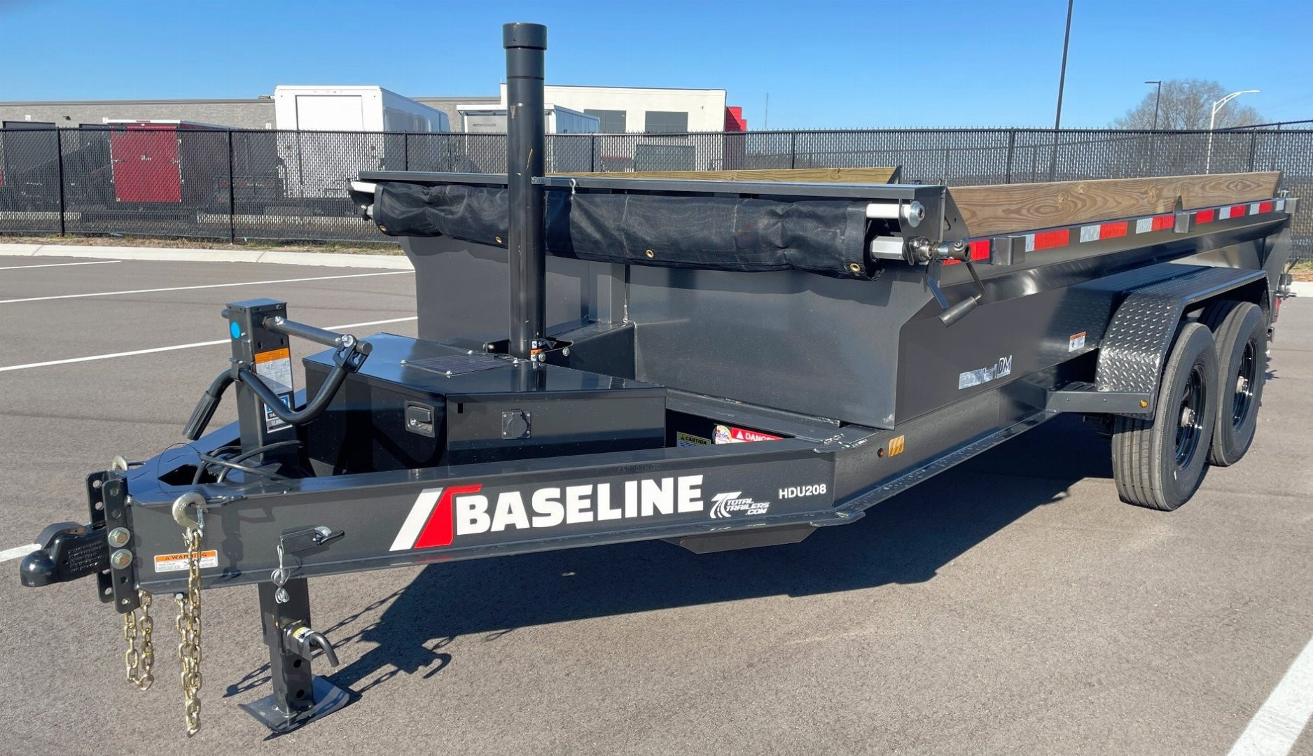 New Diamond C Baseline 82" x 14' HDU-208 16,000 LB Telescopic Dump Trailer 24" Sides w/ Board Brackets, 14ply tires, Spare, Solar