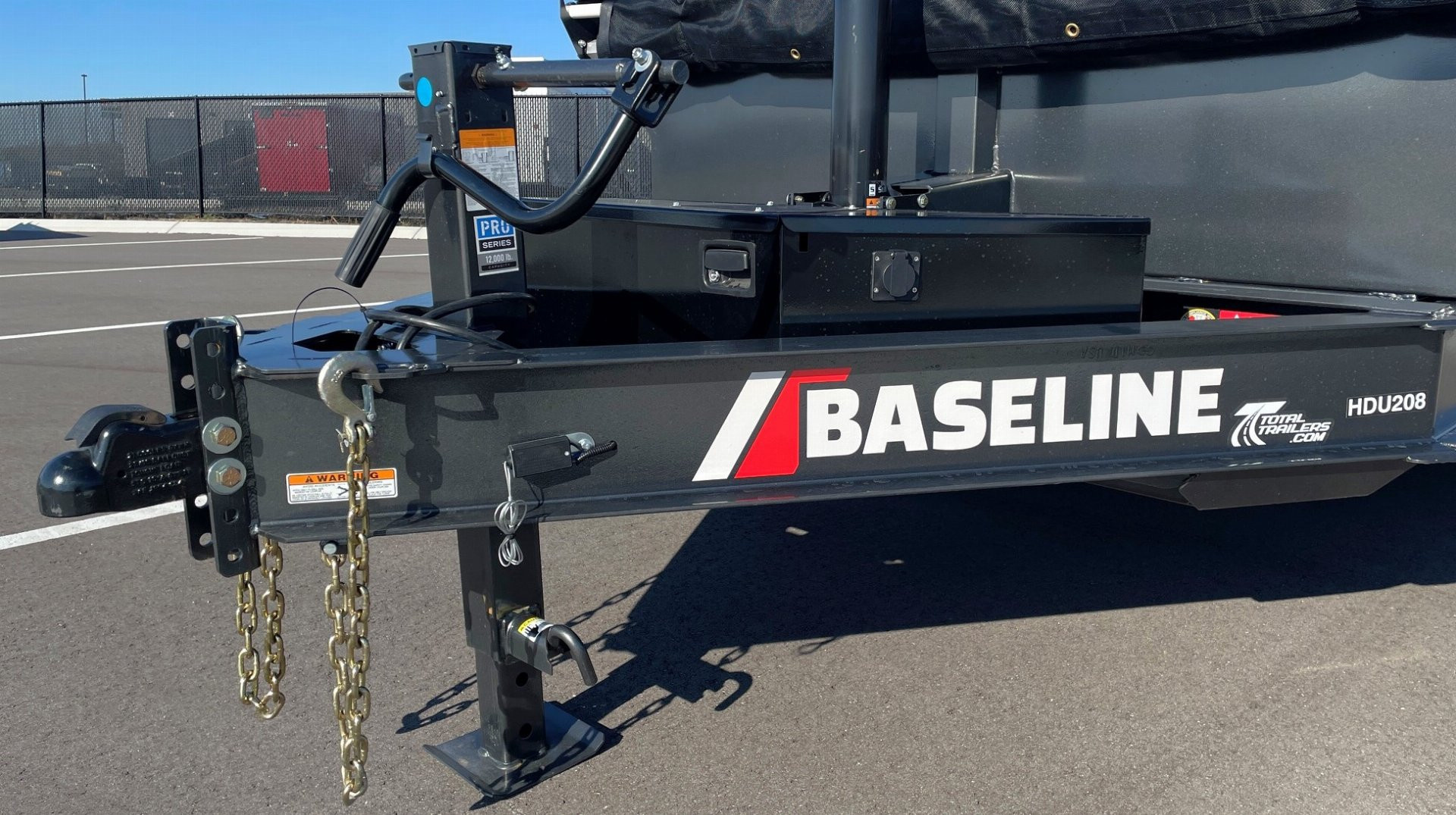 New Diamond C Baseline 82" x 14' HDU-208 16,000 LB Telescopic Dump Trailer 24" Sides w/ Board Brackets, 14ply tires, Spare, Solar