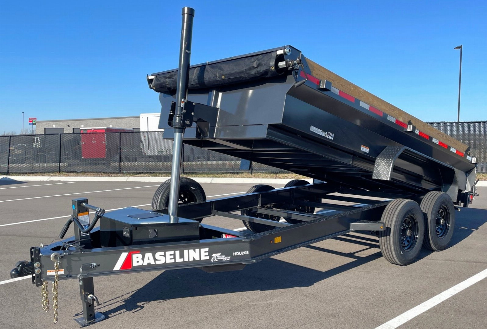 New Diamond C Baseline 82" x 14' HDU-208 16,000 LB Telescopic Dump Trailer 24" Sides w/ Board Brackets, 14ply tires, Spare, Solar