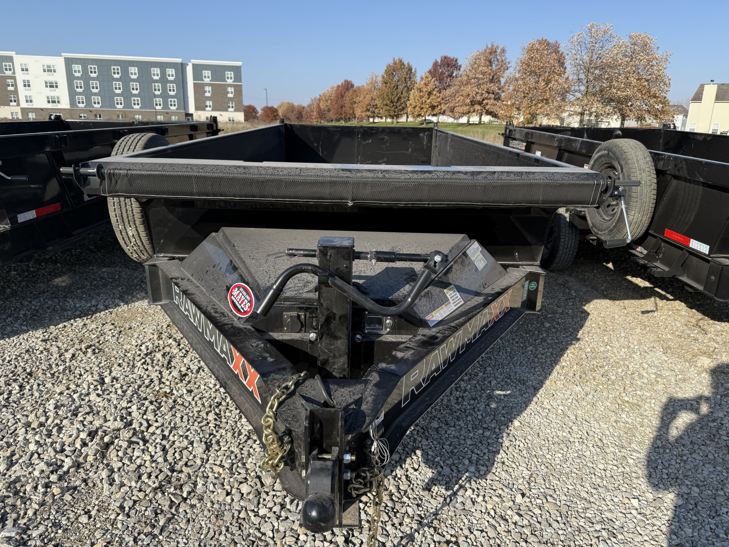 New 2026 RAWMAXX LPX16BP14K Dump Trailer 83X16 TA 22" SIDES (GVW:14000) JET BLACK