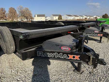New 2026 RAWMAXX LPX16BP14K Dump Trailer 83X16 TA 22" SIDES (GVW:14000) JET BLACK