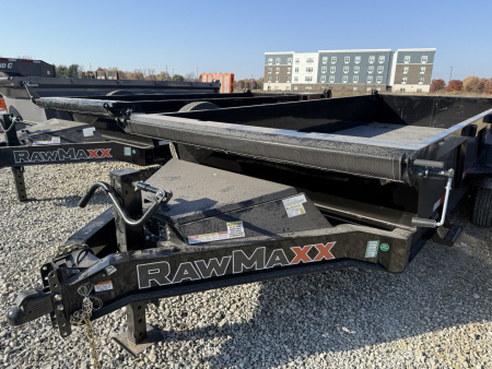 New 2026 RAWMAXX LPX16BP14K Dump Trailer 83X16 TA 22" SIDES (GVW:14000) JET BLACK