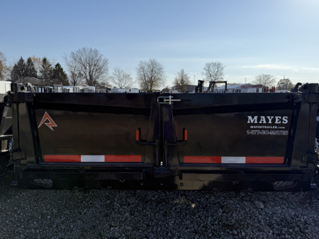 New 2026 RAWMAXX LPX16BP14K Dump Trailer 83X16 TA 22" SIDES (GVW:14000) JET BLACK
