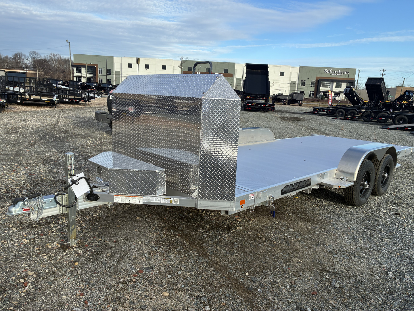 New 2026 Aluma 8218 Low Clearance Tilt Car Trailer