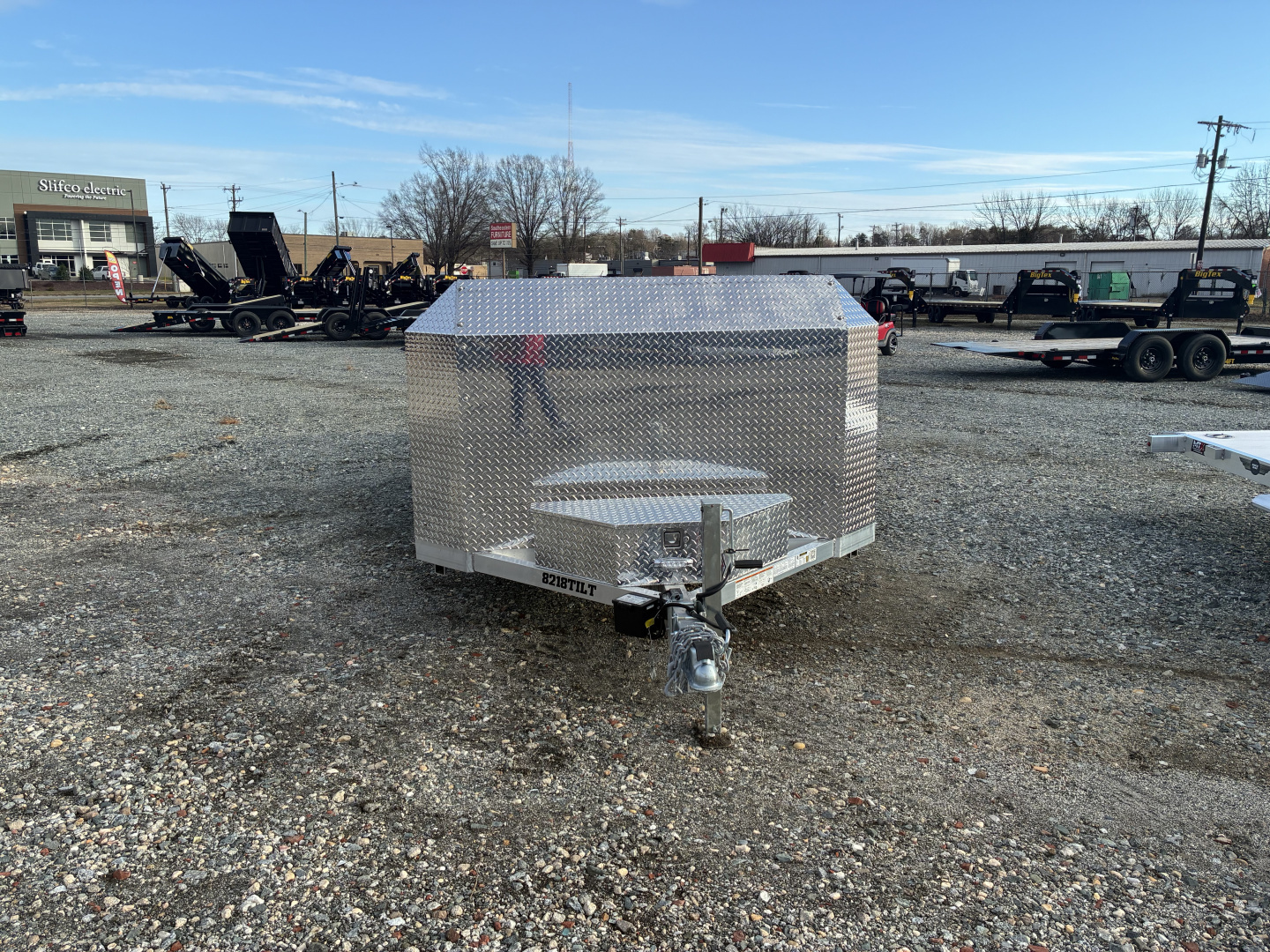 New 2026 Aluma 8218 Low Clearance Tilt Car Trailer