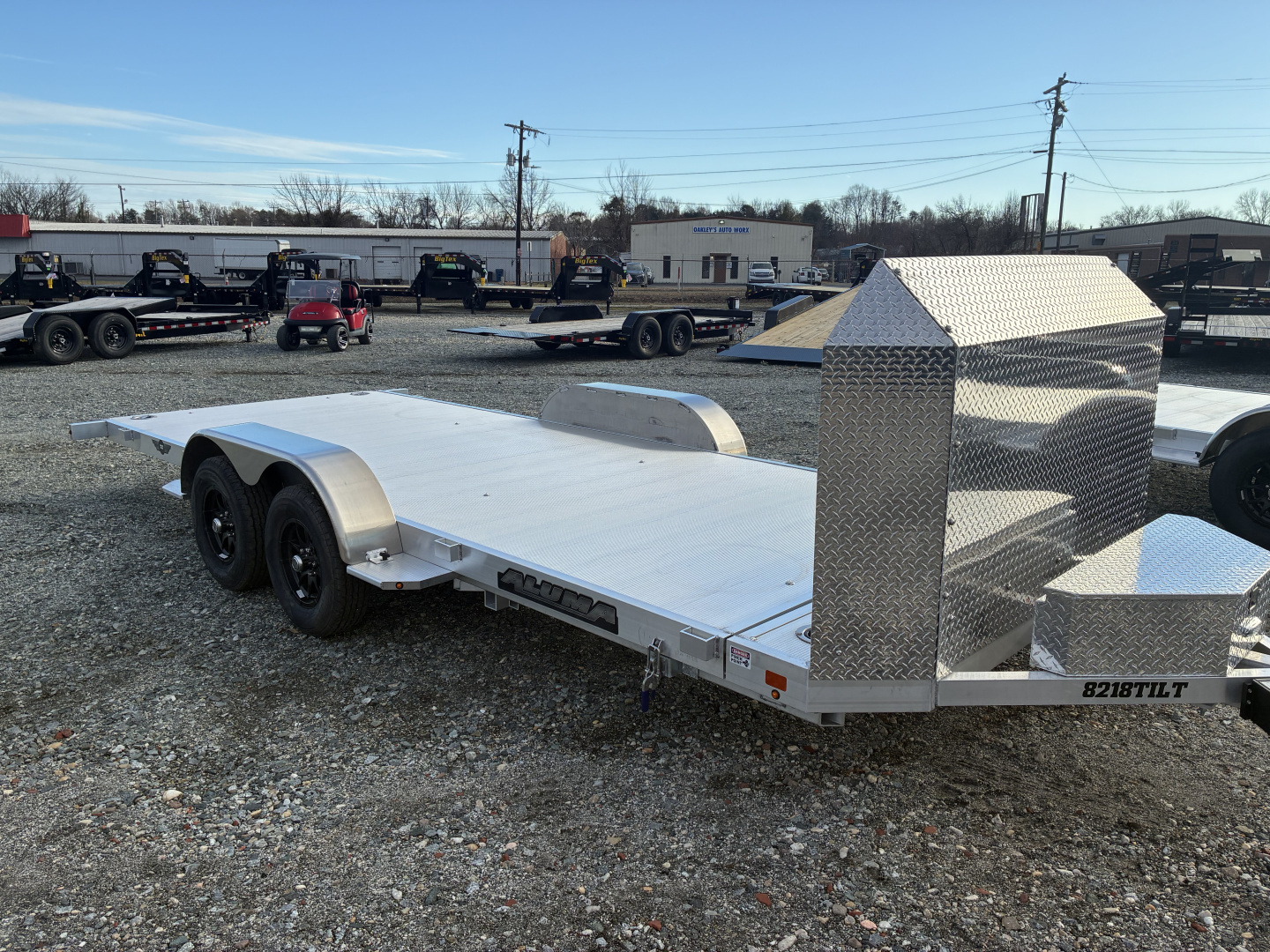 New 2026 Aluma 8218 Low Clearance Tilt Car Trailer
