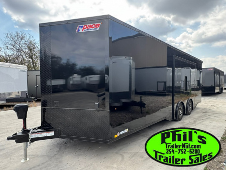 New Pace American 8.5X24 RACE TRAILER FULL ESCAPE DOOR WITH REMOVABLE FENDER Car / Racing Trailer