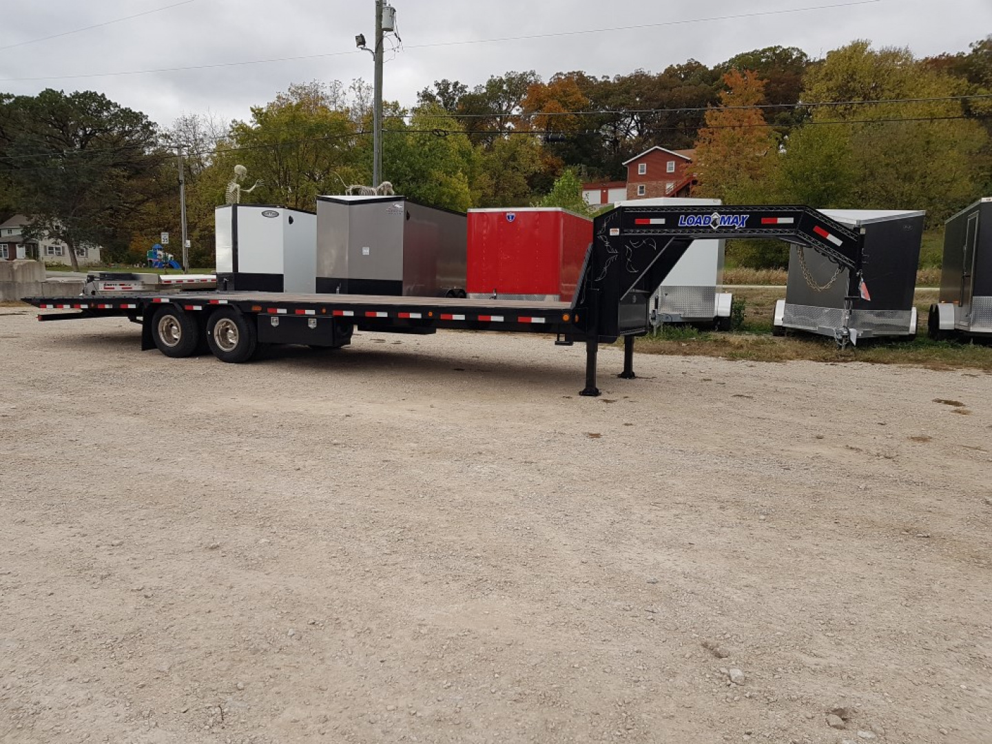 Used 2014 Load Max Gooseneck 102x30 Hydraulic Beaver tail 20K Deckover Trailer