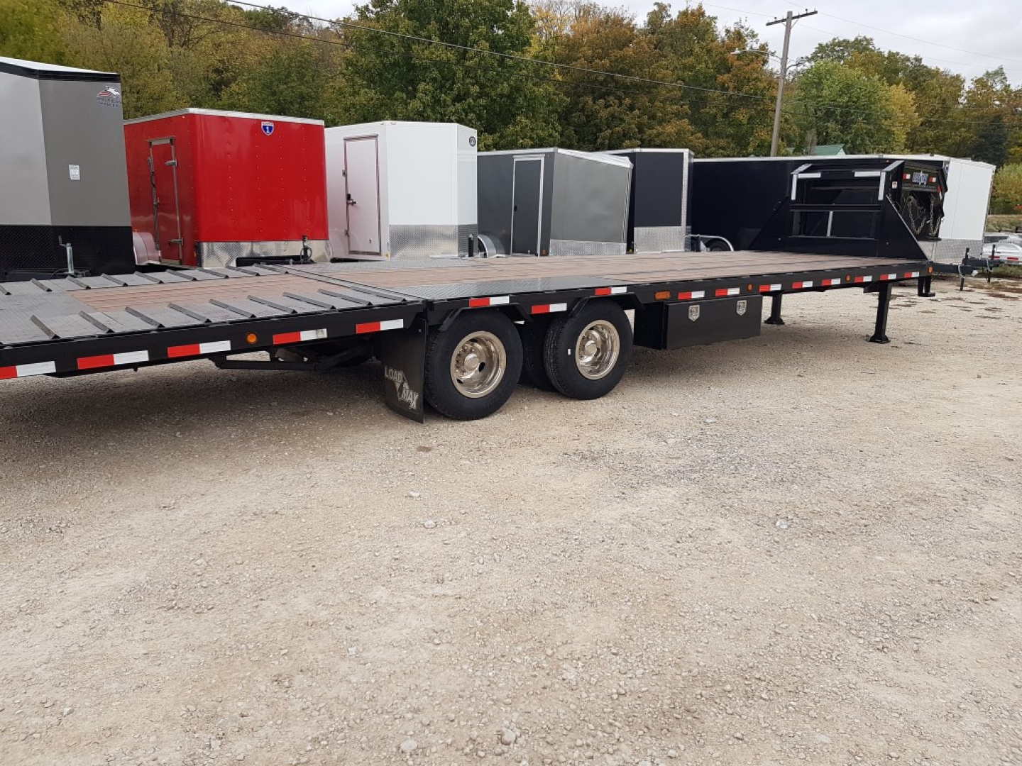 Used 2014 Load Max Gooseneck 102x30 Hydraulic Beaver tail 20K Deckover Trailer