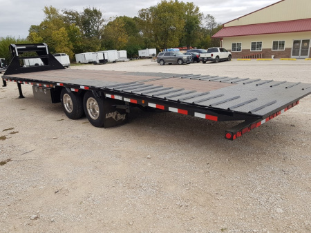 Used 2014 Load Max Gooseneck 102x30 Hydraulic Beaver tail 20K Deckover Trailer