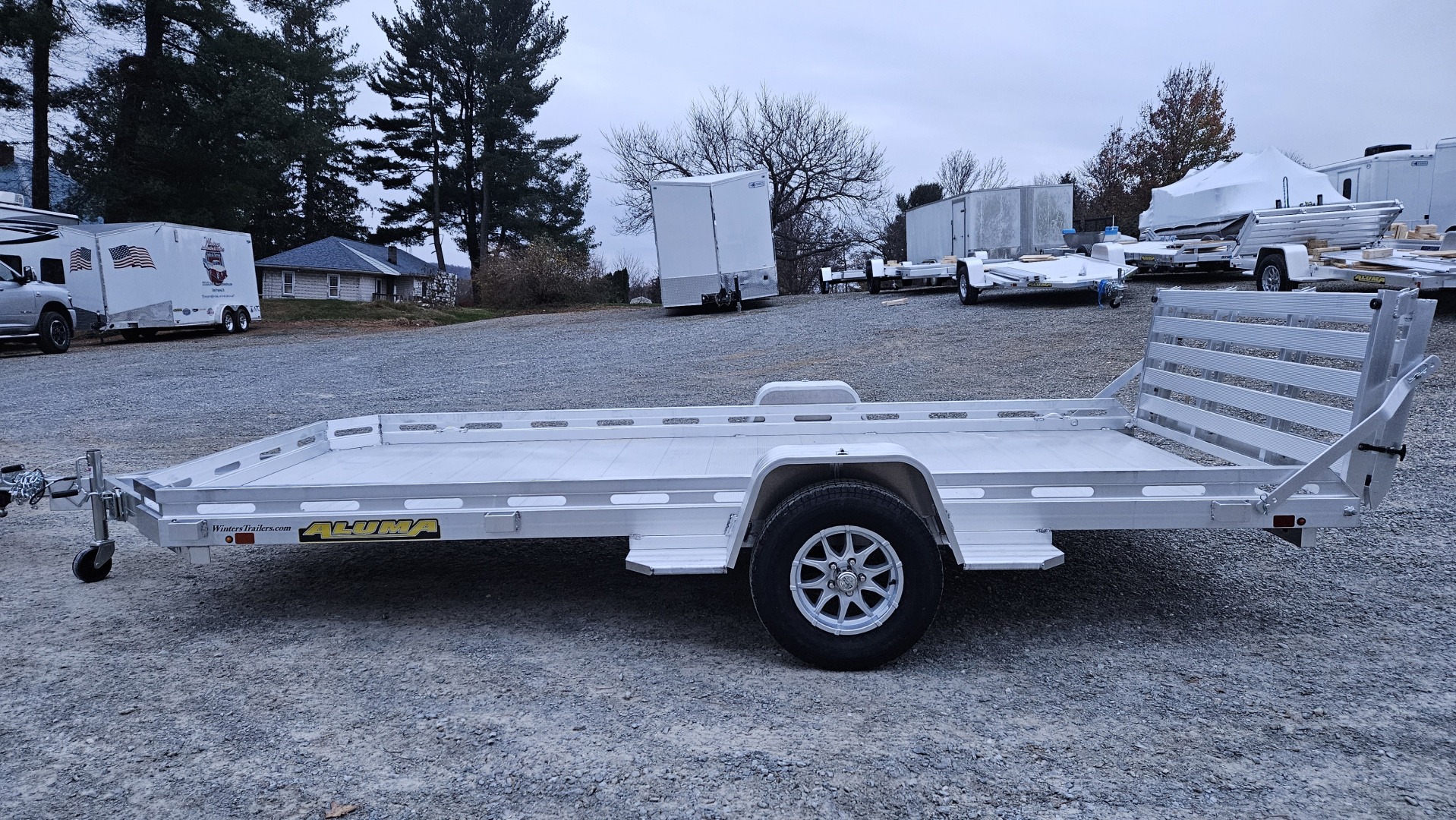 New 2026 Aluma 78X14S-BT Utility Trailer