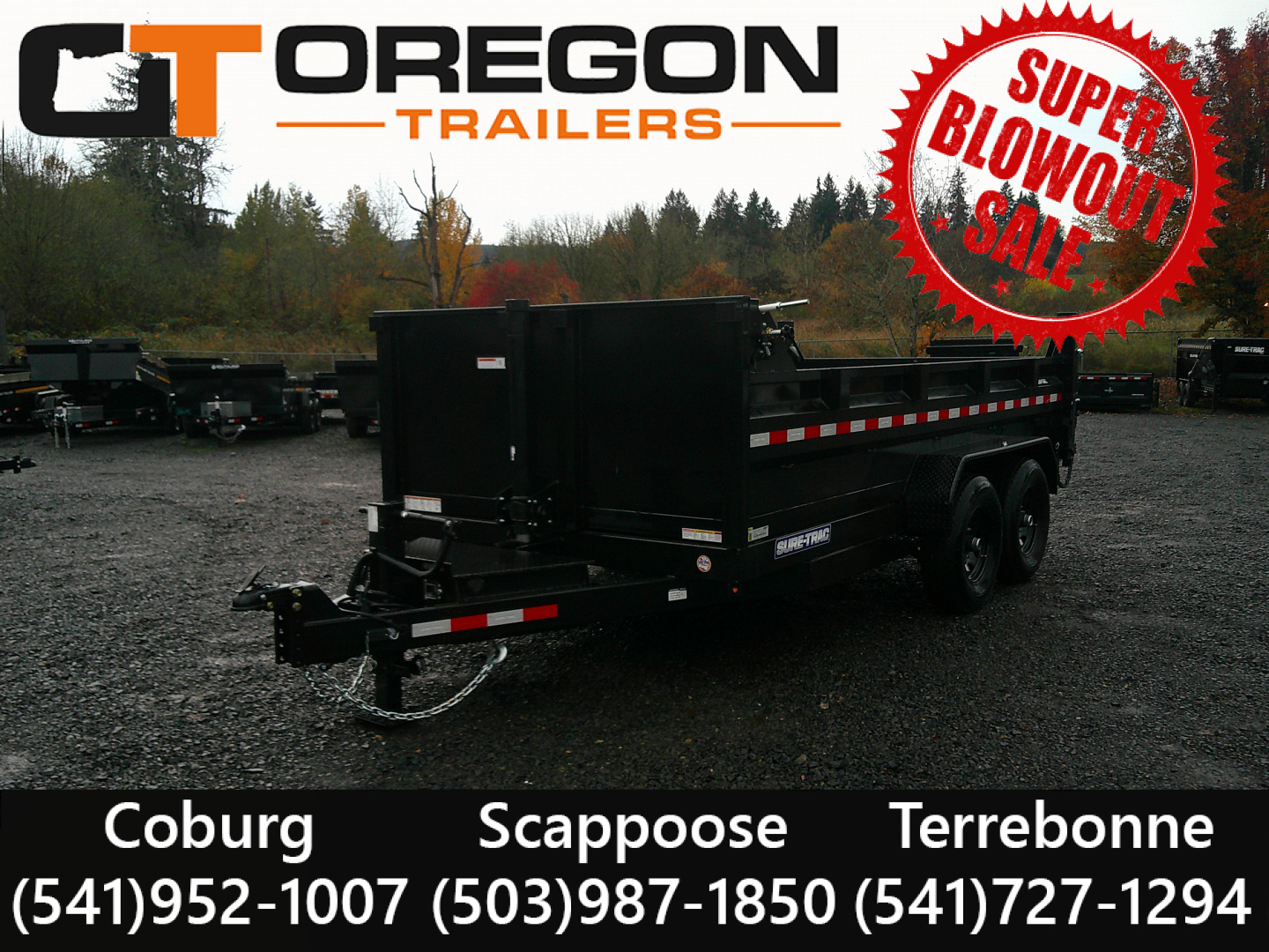New 2025 Sure-Trac 7x14 14K Low Pro Dump Trailer