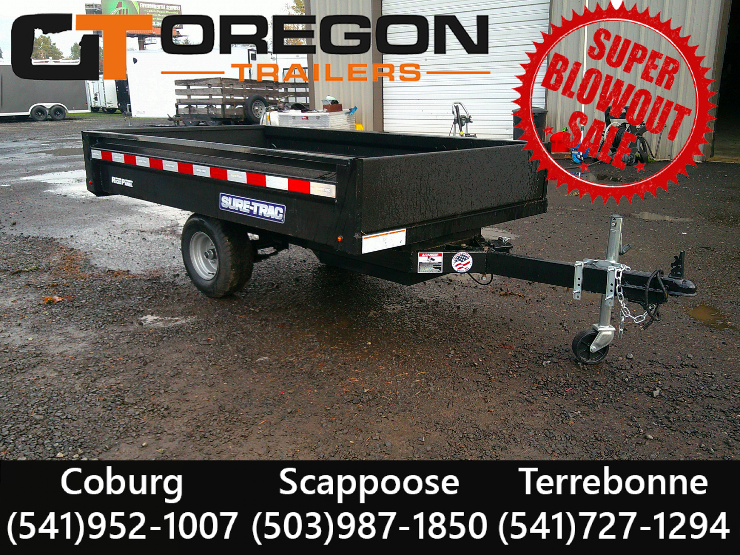 New 2025 Sure-Trac 4.5x8 Dump Trailer