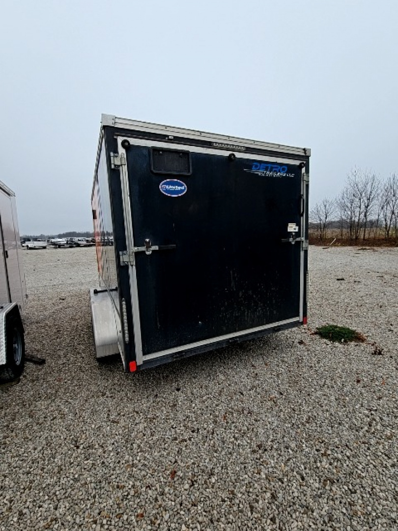 Used 2019 United Trailers ORANGE/BLACK 7 x 12 7K Motorcycle Cargo / Enclosed Trailer
