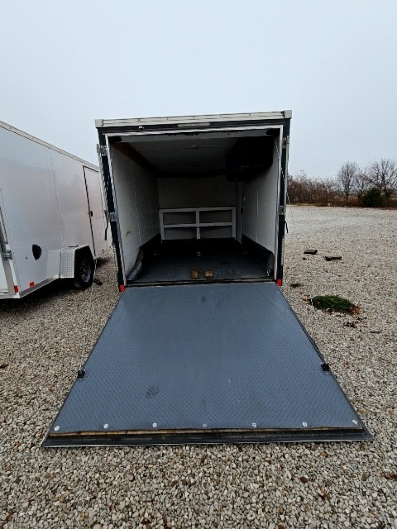 Used 2019 United Trailers ORANGE/BLACK 7 x 12 7K Motorcycle Cargo / Enclosed Trailer