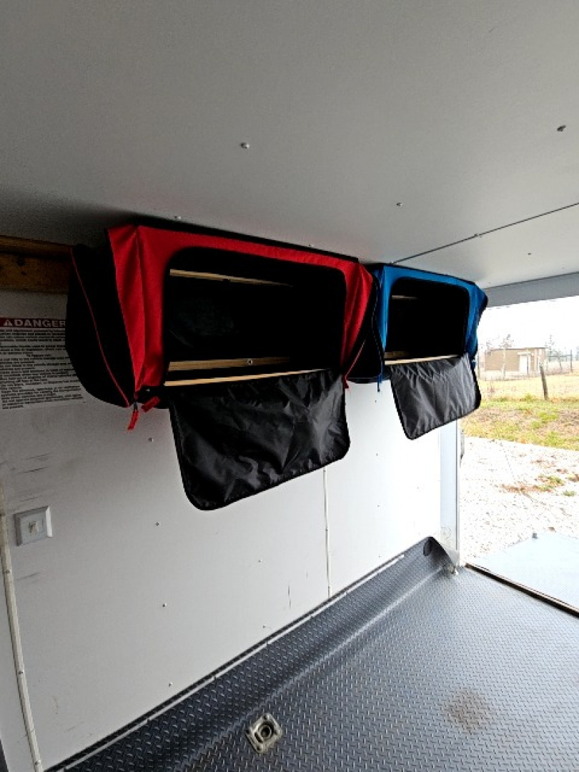 Used 2019 United Trailers ORANGE/BLACK 7 x 12 7K Motorcycle Cargo / Enclosed Trailer