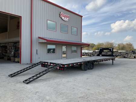 Used 2021 PJ 102"x30' Gooseneck Flatbed- LS
