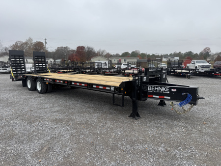New 2026 Behnke 102"x31' 20 TON Pintle Hitch Tag Trailer *AIR RAMPS*