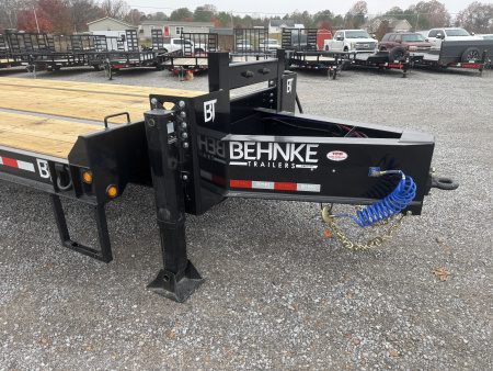 New 2026 Behnke 102"x31' 20 TON Pintle Hitch Tag Trailer *AIR RAMPS*
