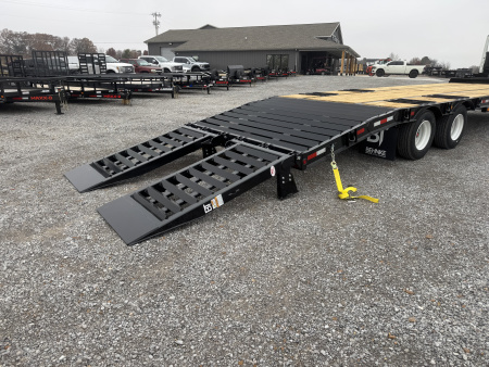 New 2026 Behnke 102"x31' 20 TON Pintle Hitch Tag Trailer *AIR RAMPS*