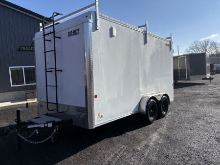 New 2026 Car Mate Trailers 7x14 7K 80  Interior Height Contractor with Rear Double Doors