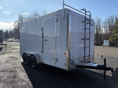 New 2026 Car Mate Trailers 7x14 7K 80" Interior Height Contractor with Rear Double Doors