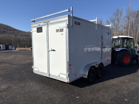 New 2026 Car Mate Trailers 7x14 7K 80" Interior Height Contractor with Rear Double Doors