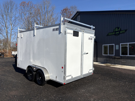 New 2026 Car Mate Trailers 7x14 7K 80" Interior Height Contractor with Rear Double Doors