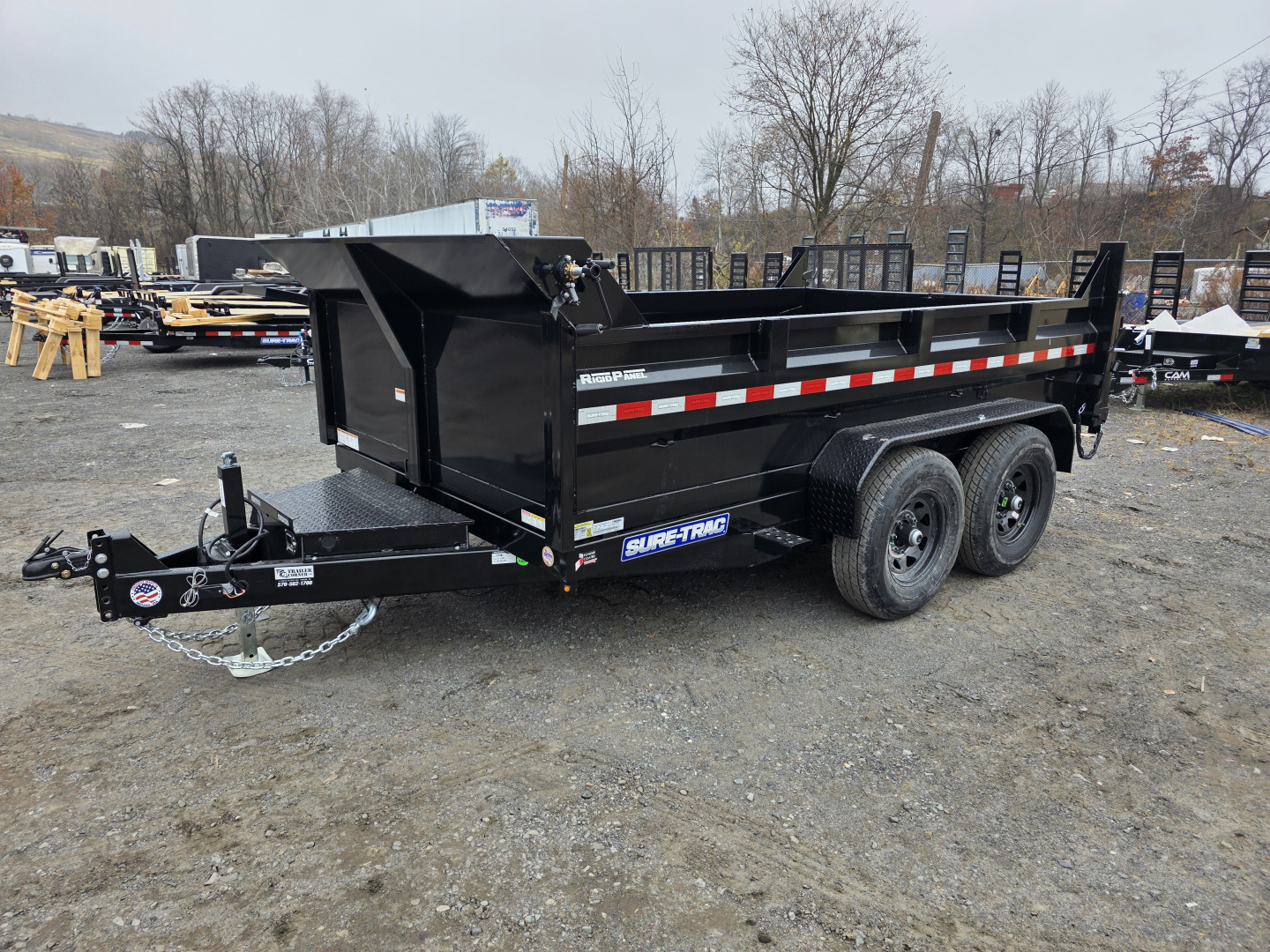 New 2026 Sure-Trac 7X12 12K SCISSOR Dump Trailer