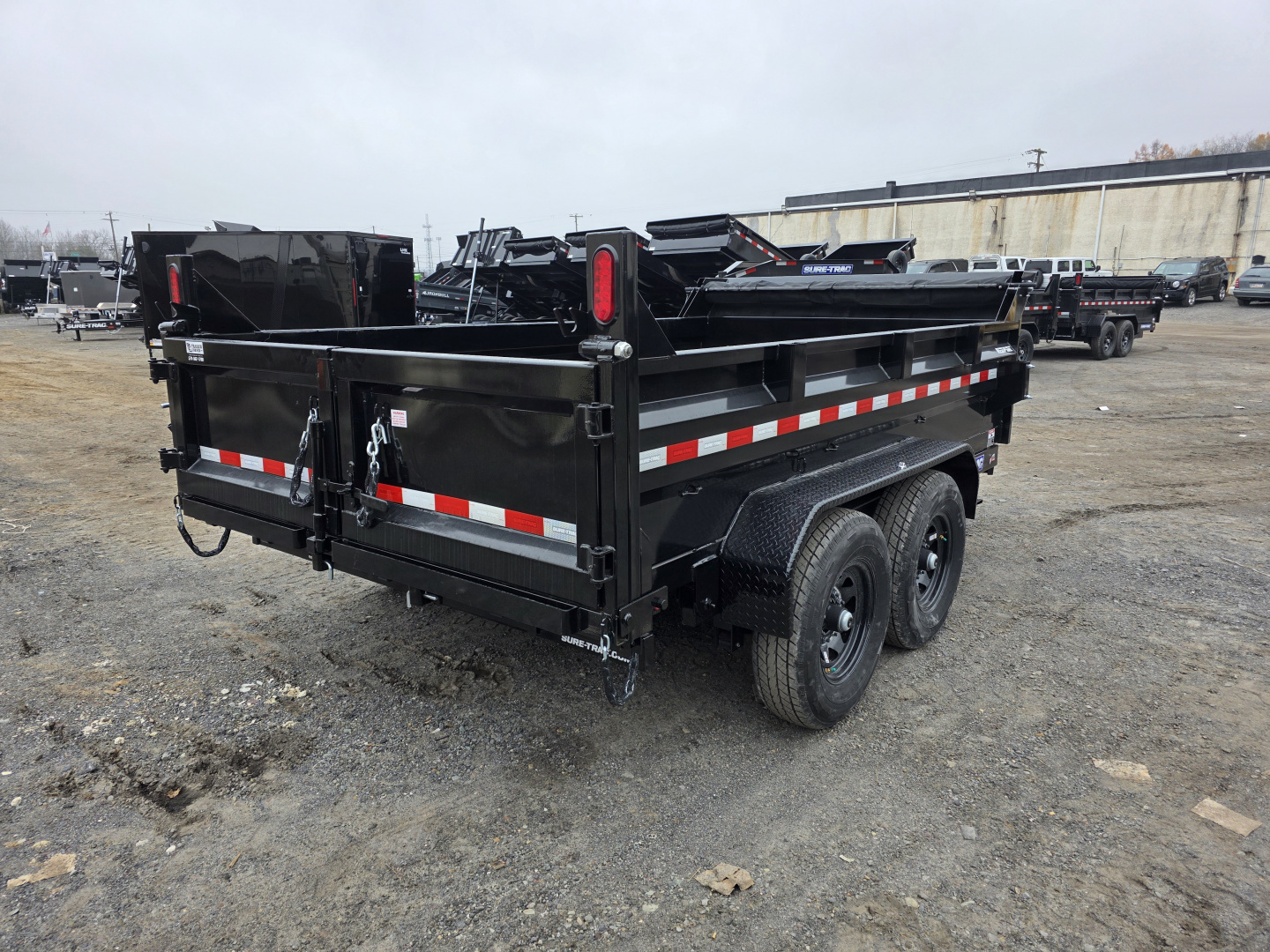 New 2026 Sure-Trac 7X12 12K SCISSOR Dump Trailer