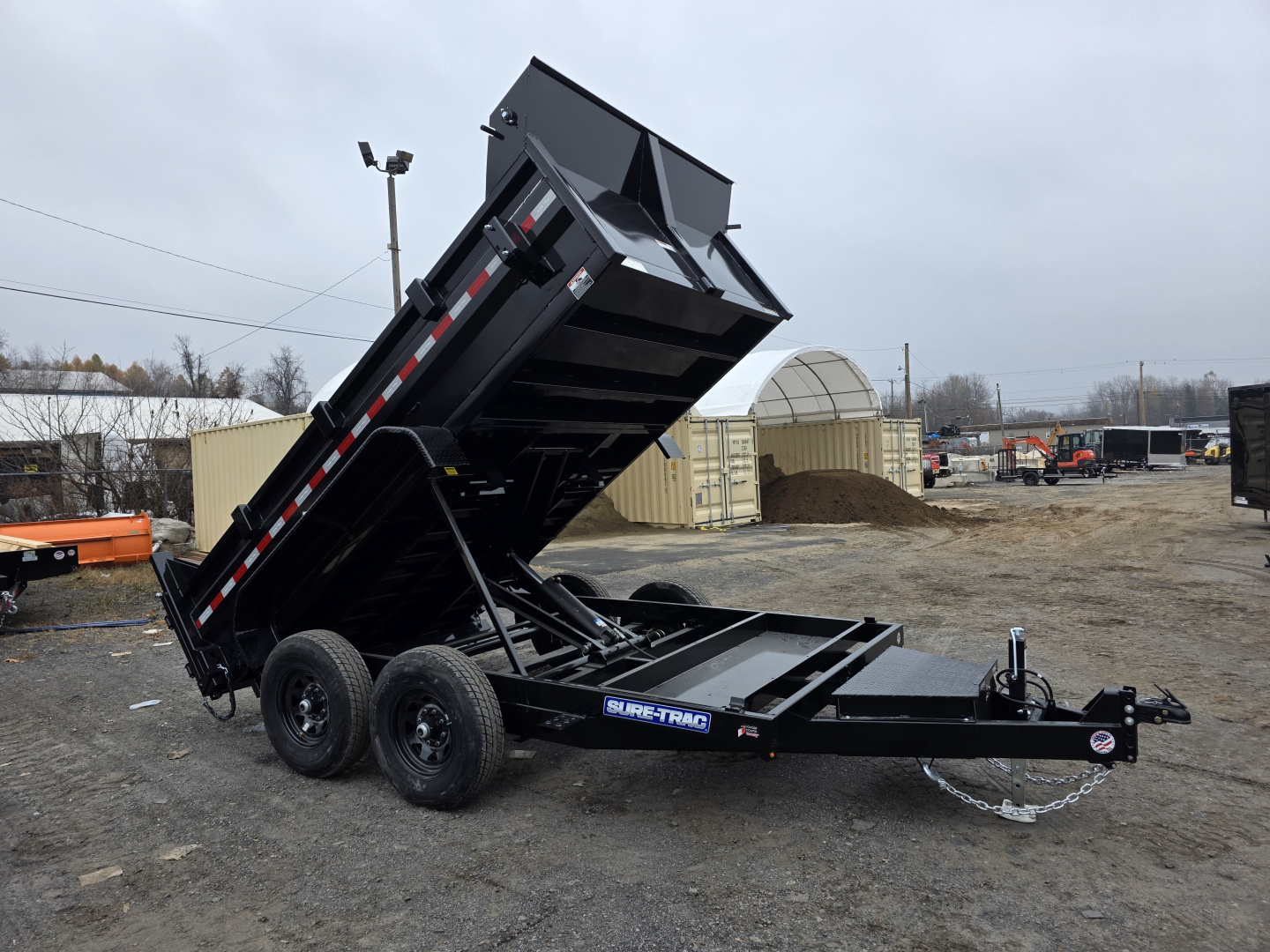 New 2026 Sure-Trac 7X12 12K SCISSOR Dump Trailer