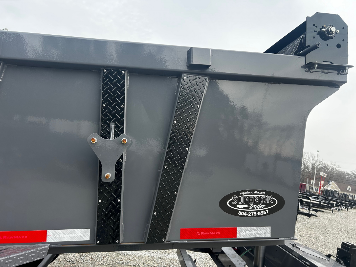 New 2026 RawMaxx 7x14 14K w/ Hydraulic Jack & 3' Sides Dump Trailer