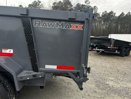 New 2026 RawMaxx 7x14 14K w/ Hydraulic Jack & 3' Sides Dump Trailer